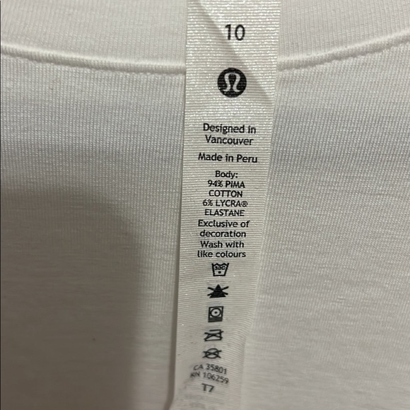 White Lululemon long sleeve - Picture 3 of 3